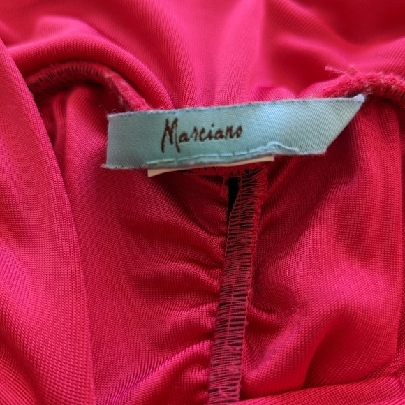 MARCIANO hot pink ruched dress xs - Picture 8 of 9